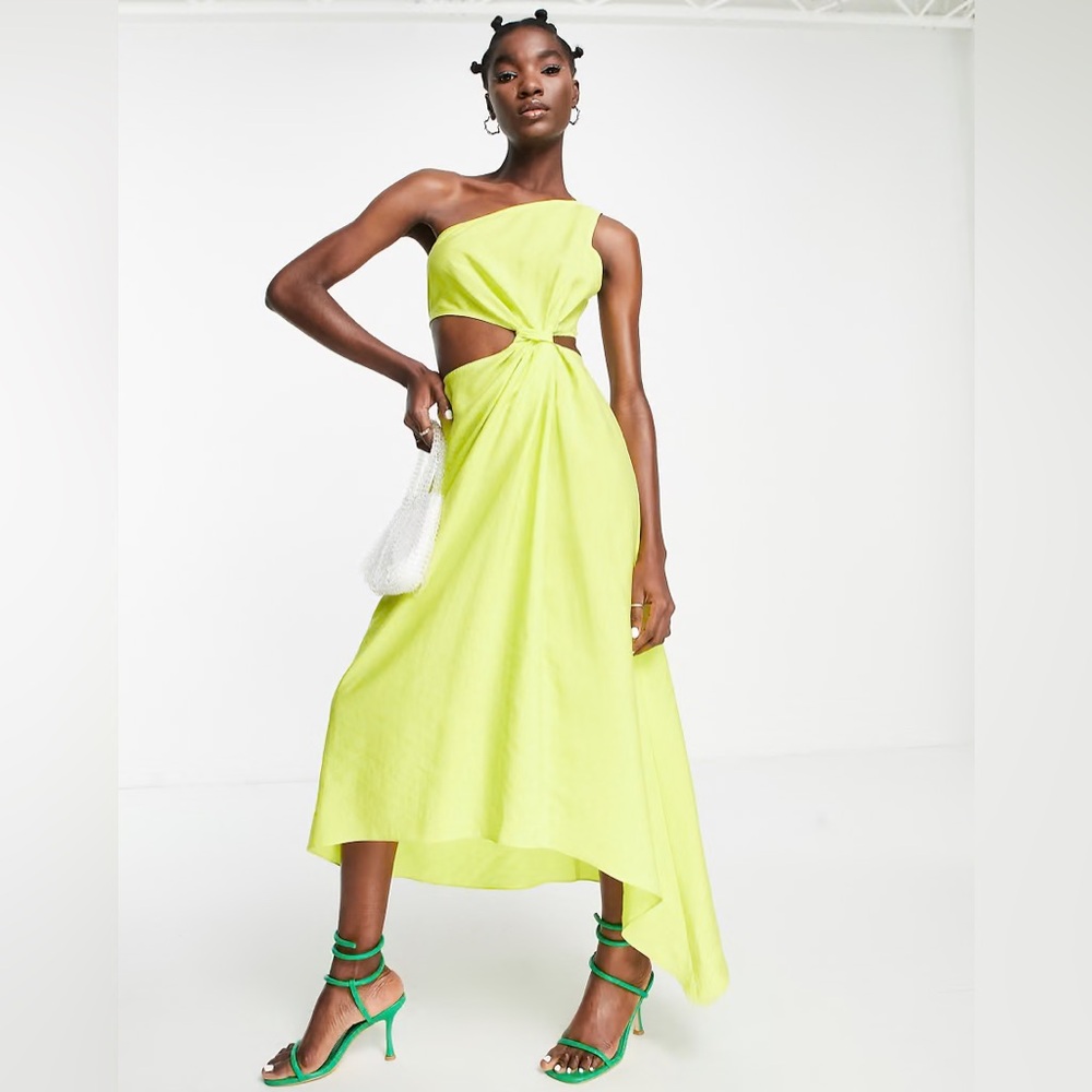 Topshop Side Knot Midi Dress